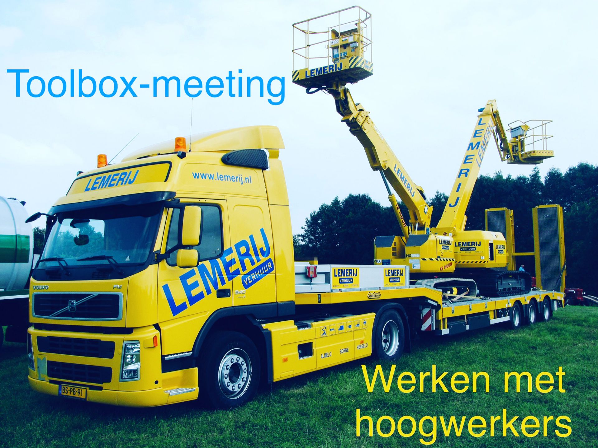 Toolbox-meeting werken met hoogwerkers