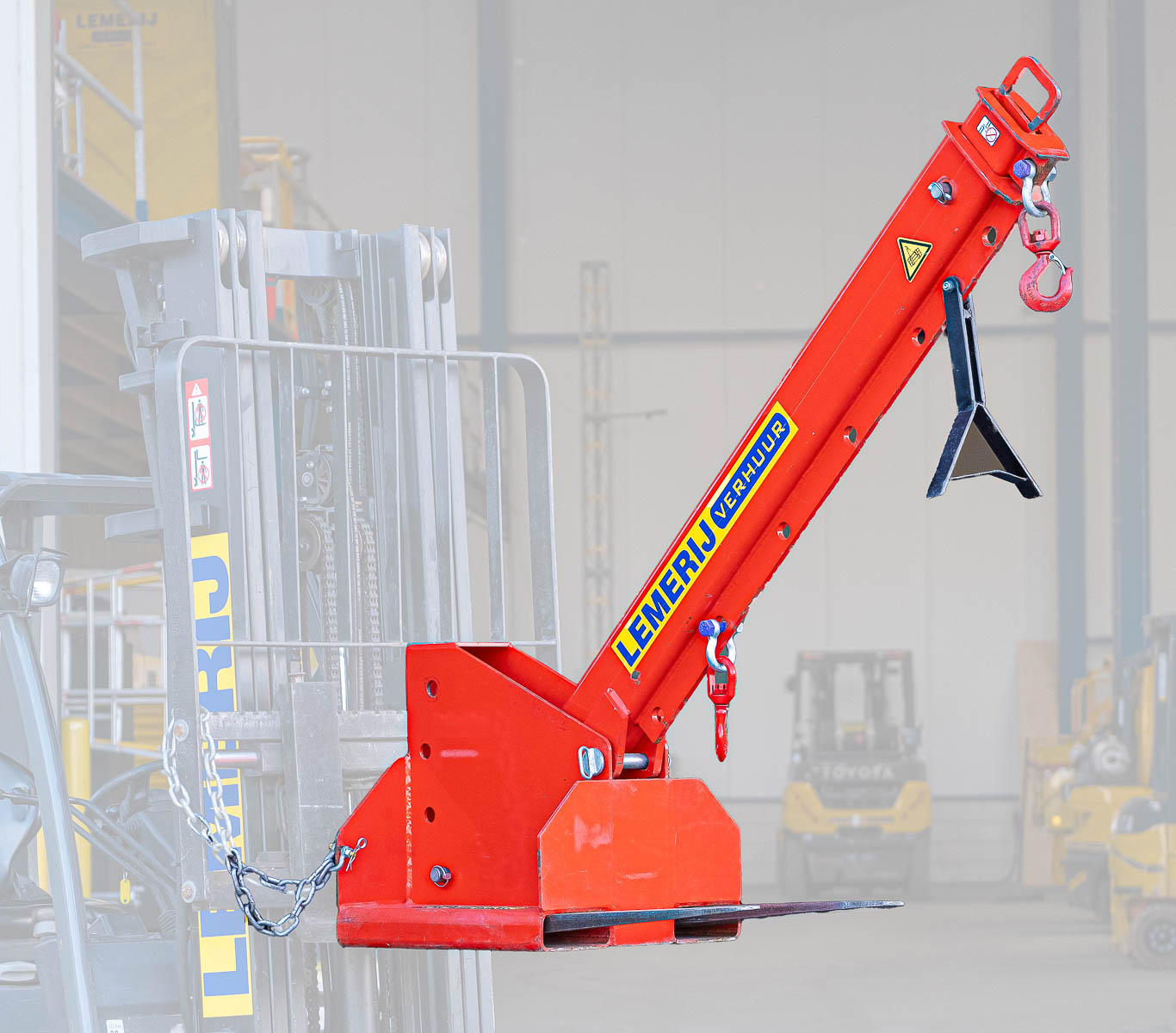 Heftruck hijsarm ; 2,5 ton ; Telescopisch met haak