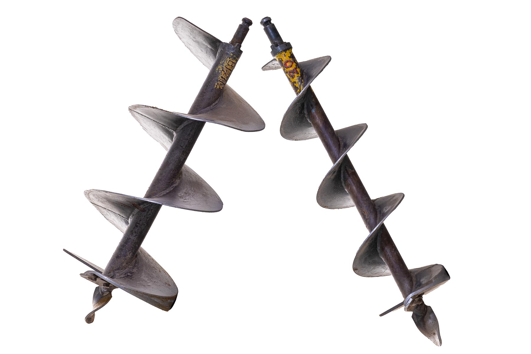 Machineboor 35 cm. ; 70 cm. lang ; voor 2-mans benzineboor