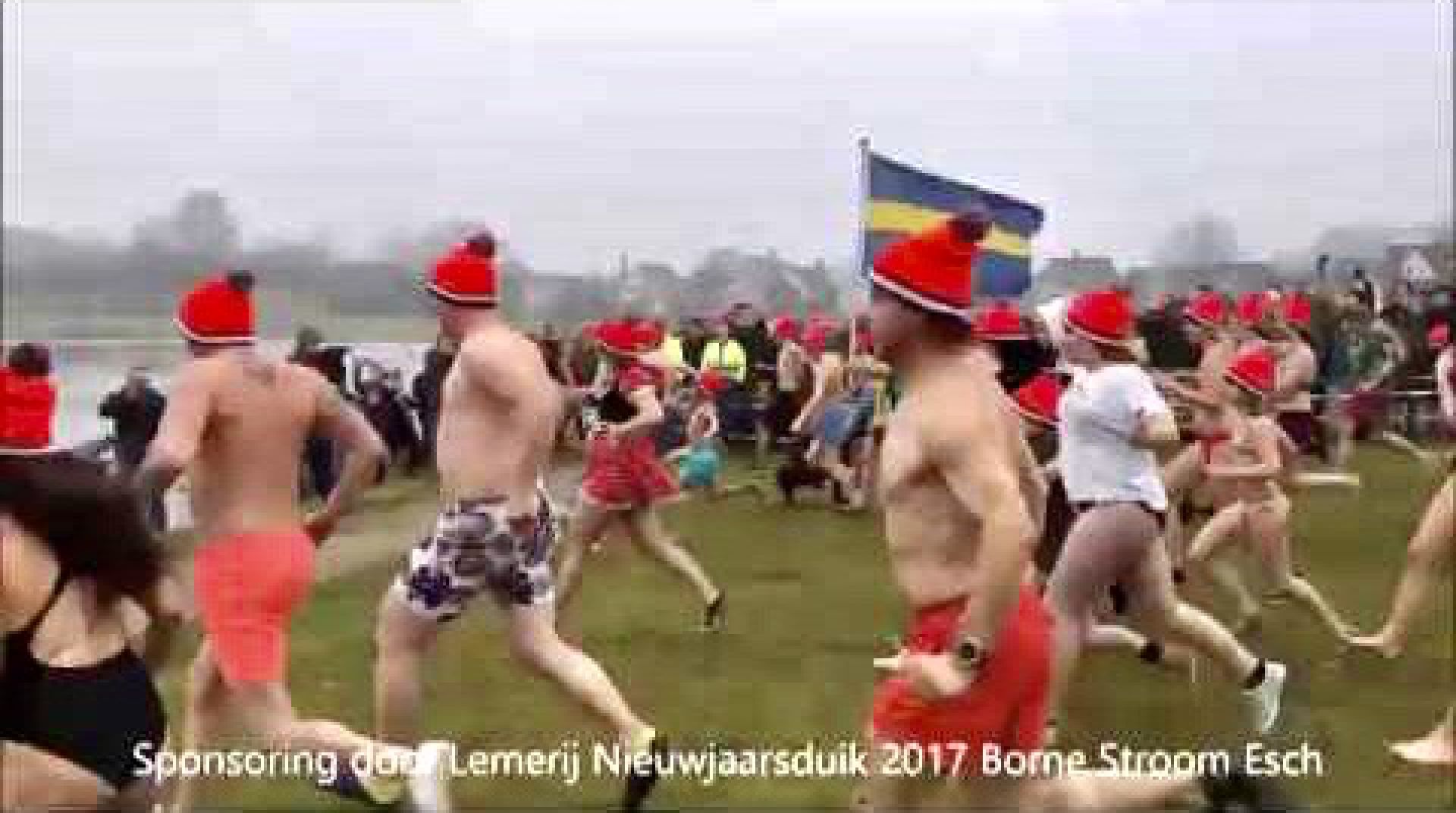 Film. Nieuwjaarsduik 2018 Borne